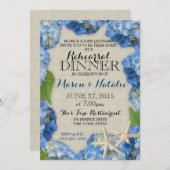 ヒトデとアジサイビーチリハーサルディナー 招待状 (正面/裏面)
