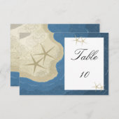 ヒトデとオーシャンテーブル席番号 招待状 (正面/裏面)