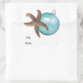 ヒトデとオーナメントトロピカルクリスマスプレゼントラベル スクエアシール (バッグ)