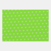 ヒトデとオーナメントビーチクリスマスパターン（の模様が）ある ラッピングペーパーシート (正面3)