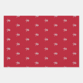 ヒトデとオーナメントビーチクリスマスパターン（の模様が）ある ラッピングペーパーシート (正面2)