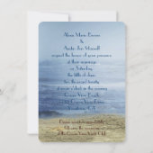 ヒトデとカモメのビーチ結婚式 招待状 (裏面)