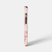ヒトデとサンゴのピンクのパステル模様 iPhoneケース (左側面)