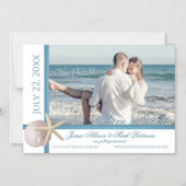 ヒトデとサンドダラー　保存の日 マグネット招待状 (正面)