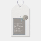 ヒトデとサンドドル – ビーチ結婚式 ギフトタグ (正面)