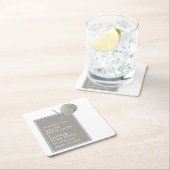 ヒトデとサンドドル – ビーチ結婚式 スクエアペーパーコースター (インサイチュ)