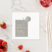 ヒトデとサンドドル – ビーチ結婚式 スタンダードカクテルナプキン (インサイチュ)