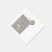 ヒトデとサンドドル – ビーチ結婚式 スタンダードカクテルナプキン (角)