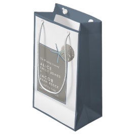 ヒトデとサンドドル – ビーチ結婚式 スモールペーパーバッグ