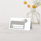 ヒトデとサンドドル – ビーチ結婚式 プレイスカード (正面)