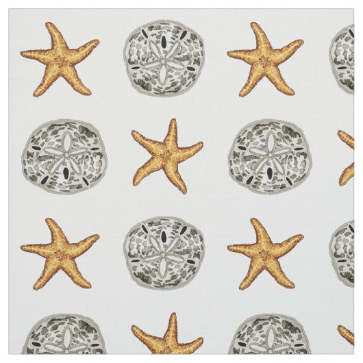 ヒトデとサンドドル ファブリック (見本)