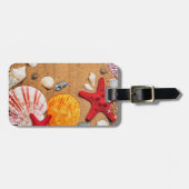 ヒトデとシーシェルのビーチ ラゲッジタグ (正面横)