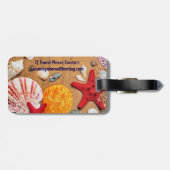 ヒトデとシーシェルのビーチ ラゲッジタグ (裏面横)