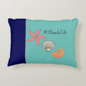 ヒトデとシーセル海ビーチライフ アクセントクッション (裏面)