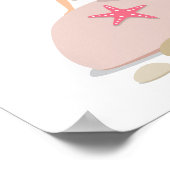 ヒトデとシーホースのポスターを使用した漫画の人魚 ポスター (角)