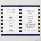 ヒトデとストライプビーチ結婚式折畳みプログラム (裏面)