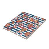 ヒトデとストライプ タイル (側面)