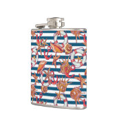 ヒトデとストライプ フラスク (左)