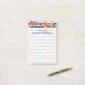 ヒトデとストライプ|名前の追加 ポストイット (デスク上)