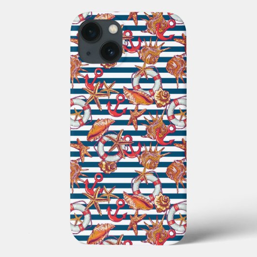 ヒトデとストライプ Case-Mate iPhoneケース (裏面)