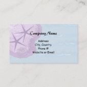 ヒトデとビーチテーマ 名刺 (裏面)