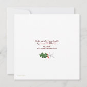 ヒトデとホリークリスマス結婚式招待状 招待状 (裏面)