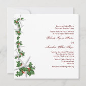 ヒトデとホリークリスマス結婚式招待状 招待状 (正面)