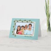 ヒトデとホリー熱帯写真クリスマスカード シーズンカード (正面)