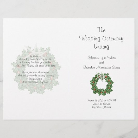 ヒトデとホリー熱帯性クリスマスプログラム (正面)