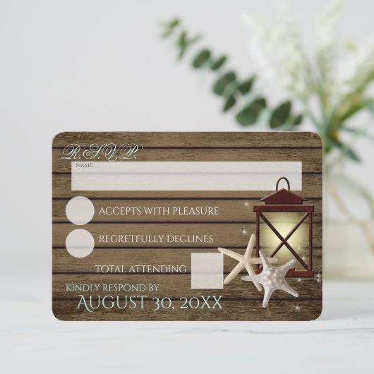 ヒトデとランタンの海木材の反応 出欠カード (スタンド正面)