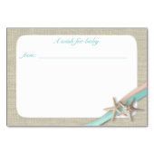 ヒトデとリボンのベビー テーブルナンバー (裏面)