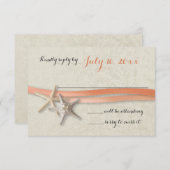 ヒトデとリボンサンゴビーチ反応 出欠カード (正面/裏面)