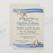 ヒトデとリボンブライダルシャワー 招待状 (正面/裏面)