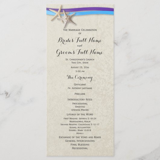 ヒトデとリボンD紫と青 プログラム (正面)