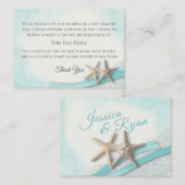 ヒトデとレースのヴィンテージビーチの願い エンクロージャーカード (正面/裏面)