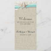 ヒトデとレースの素朴ビーチ結婚式 プログラム (裏面)