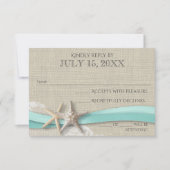 ヒトデとレースの素朴応答カード 出欠カード (正面)