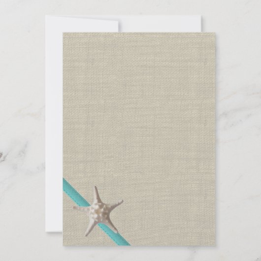 ヒトデとレースの赤ちゃんシャワー 招待状 (裏面)