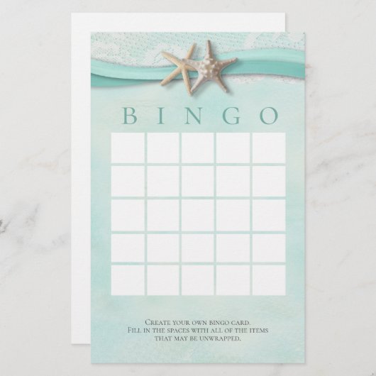 ヒトデとレースシャワービンゴ (正面/裏面)