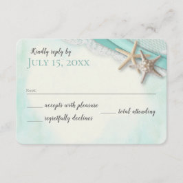 ヒトデとレースヴィンテージビーチ応答カード 出欠カード