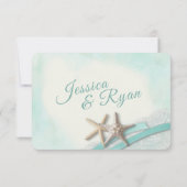 ヒトデとレースヴィンテージビーチ応答カード 出欠カード (裏面)