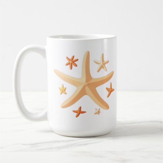ヒトデと小さな仲間たち コーヒーマグカップ (左)