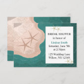 ヒトデと海ブライダルシャワー 招待状 (正面/裏面)