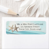 ヒトデと海ブルーリボン ラベル (インサイチュ)