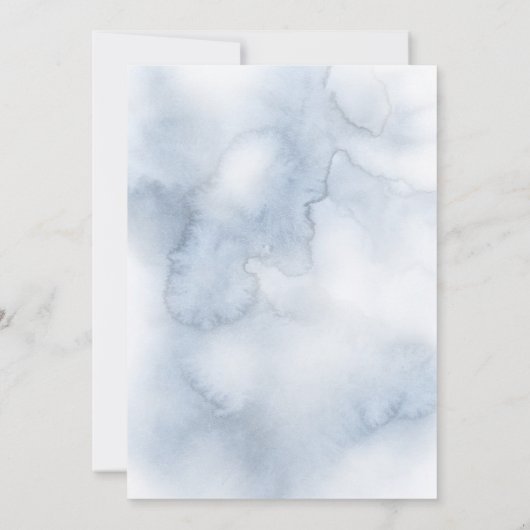 ヒトデと熱帯ビーチフローラフォトベビー誕生 案内状 (裏面)