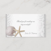 ヒトデと砂ドル真珠とレース プレイスカード (裏面)