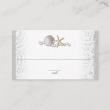 ヒトデと砂ドル真珠とレース