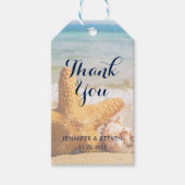 ヒトデと貝のビーチありがとう ギフトタグ (正面)