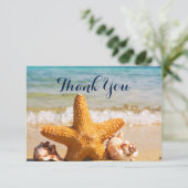 ヒトデと貝のビーチありがとう サンキューカード (スタンド正面)