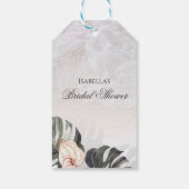ヒトデと貝殻のトロピカルビーチ ブライダルシャワー ギフトタグ (裏面)
